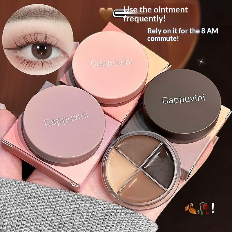 Beauty Makeup Eyeshadow Palette - Cappuvini 4 Kleuren Matte Velvet Oogschaduw