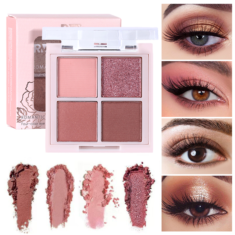 Romantic Beauty Vierkleurig oo - Beauty Makeup Eyeshadow Palette recensie en prijs